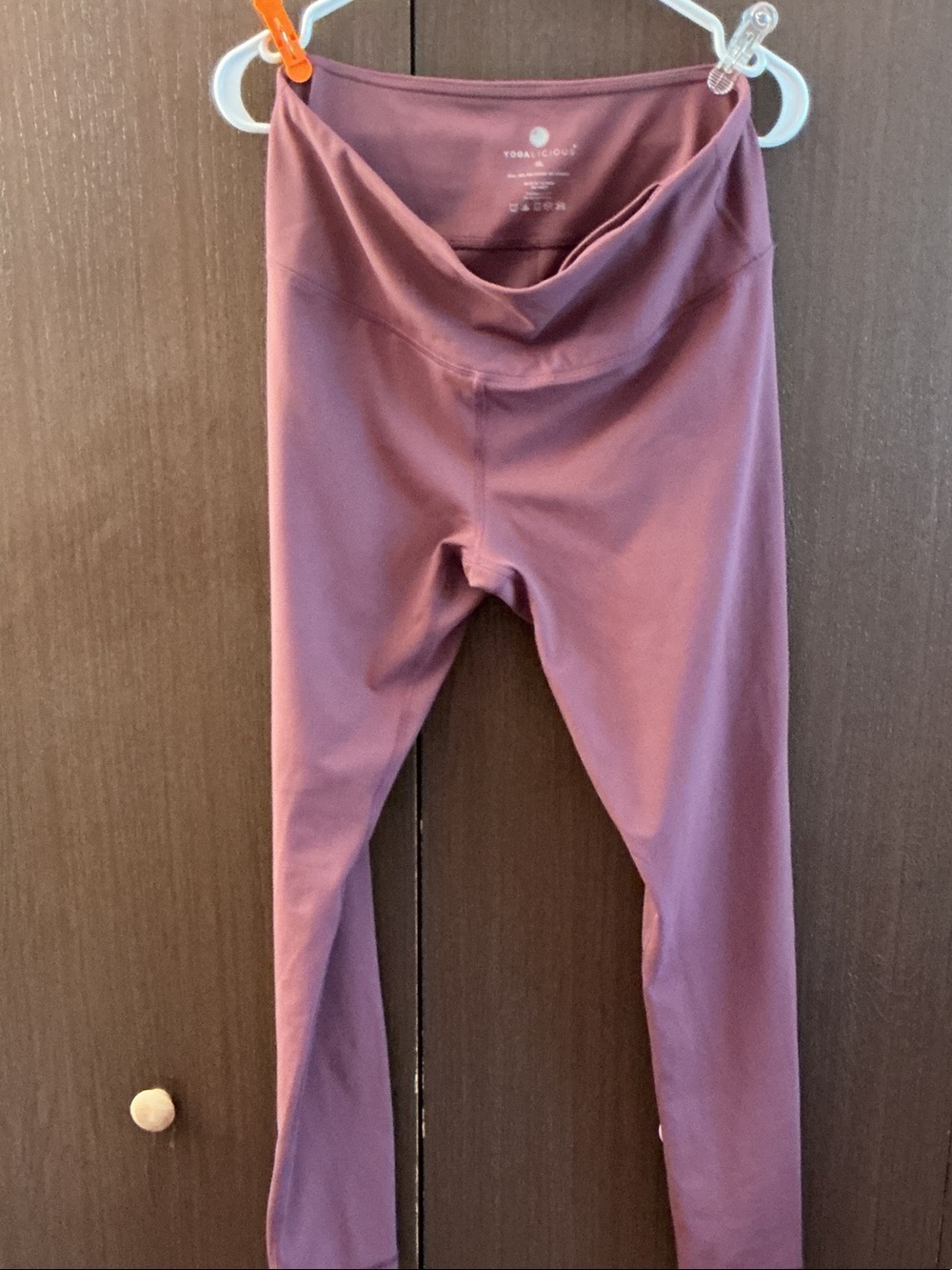 Yogalicious Mauve Fold-Over Waist Leggings